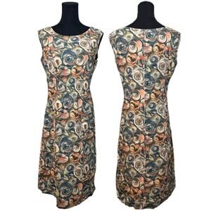 Comrags Sleeveless Dress Cotton Canada Multicolor Artsy Painterly Size Medium